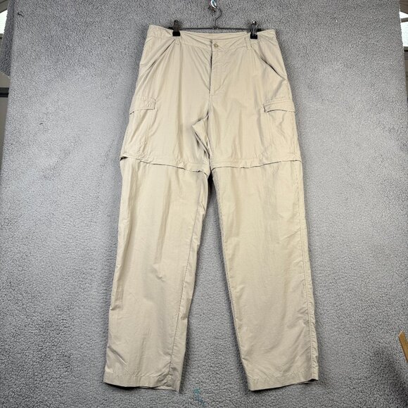 Columbia PFG Pants Mens Size M Beige Cargo\ Ridge Convertible Hiking Outdoor - Picture 1 of 13